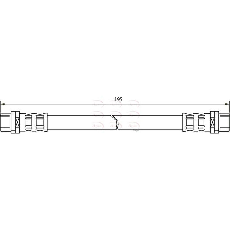 Apec Brake Hydraulic Hose Line Rear fits Audi A6 C5 1997-2005