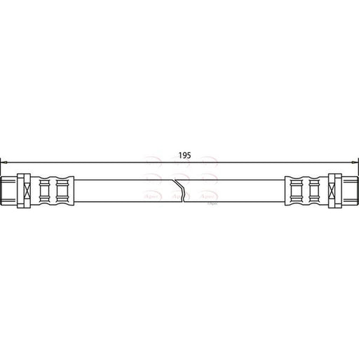 Apec Brake Hydraulic Hose Line Rear fits Audi A6 C5 1997-2005