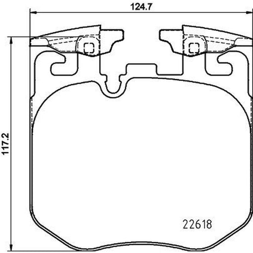 Mintex Front Brake Pad Set fits Alpina B7 2016-2017