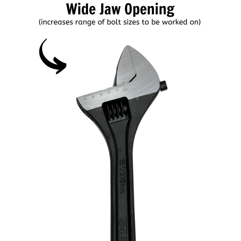 Teng Tools Adjustable Wrench 375mm Teng Tools - Dynamic Drive