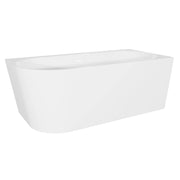 Baridi Right-Hand Corner Slim Rim Bath 150cm - Gloss White