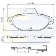 Comline Front Brake Discs & Pads fits Fiat Panda 2007-2013 1.2 1.4