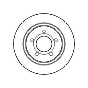 Abtex 2 x Solid Rear Brake Discs BD1214S-x2