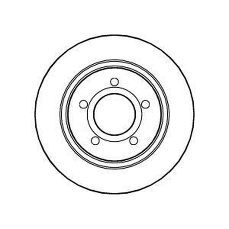 Abtex 2 x Solid Rear Brake Discs BD1214S-x2