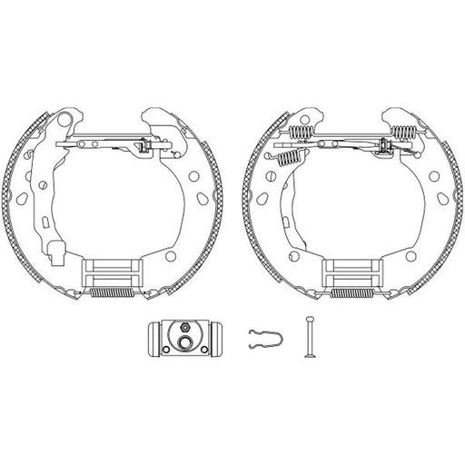 Mintex Brake Shoe Set Axle Kit fits Nissan Micra C+C III 2005-2010 1.4 1.6
