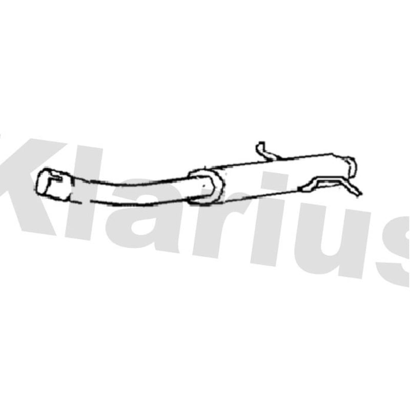 Klarius Box With Tail Pipe Rear fits Volvo C70 I 1999-2002 2.4