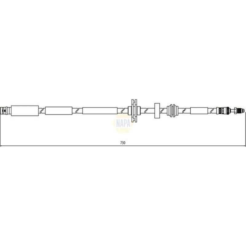 NAPA Brake Hydraulic Hose Line Front NBH1406