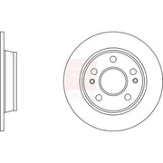 Apec 2 x Solid Rear Brake Discs SDK6720-x2