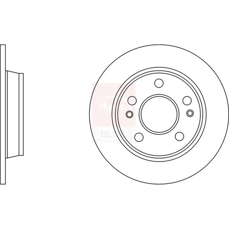 Apec 2 x Solid Rear Brake Discs SDK6720-x2