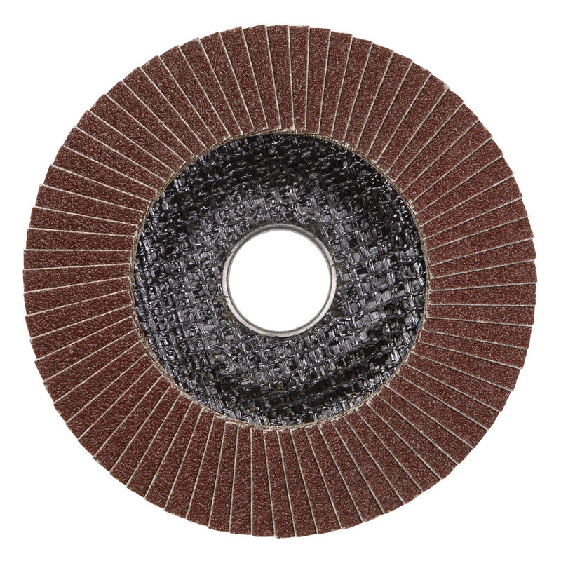 Sealey 115mm Aluminium Oxide Flap Discs 60Grit 22mm Bore - Pack of 10 FD11560E10 Sealey - Dynamic Drive