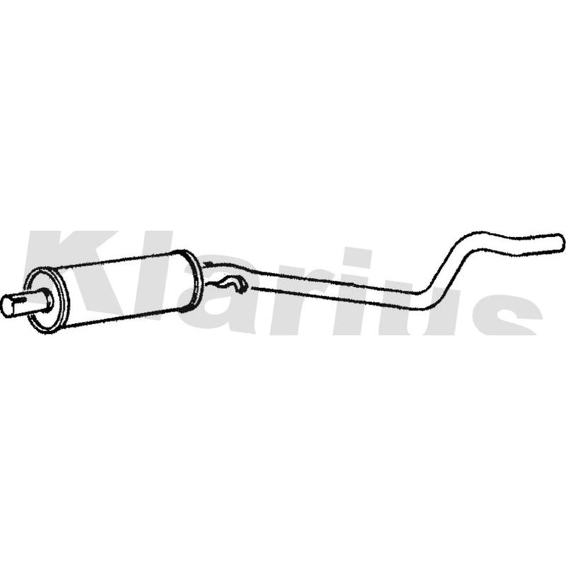 Klarius Box With Centre Pipe Centre fits Opel Kadett E 1984-1991 1.6