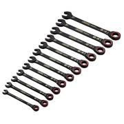 Draper Expert HI-TORQ® Metric Ratchet Combination Spanner Set, Black (12 Piece) - image 1