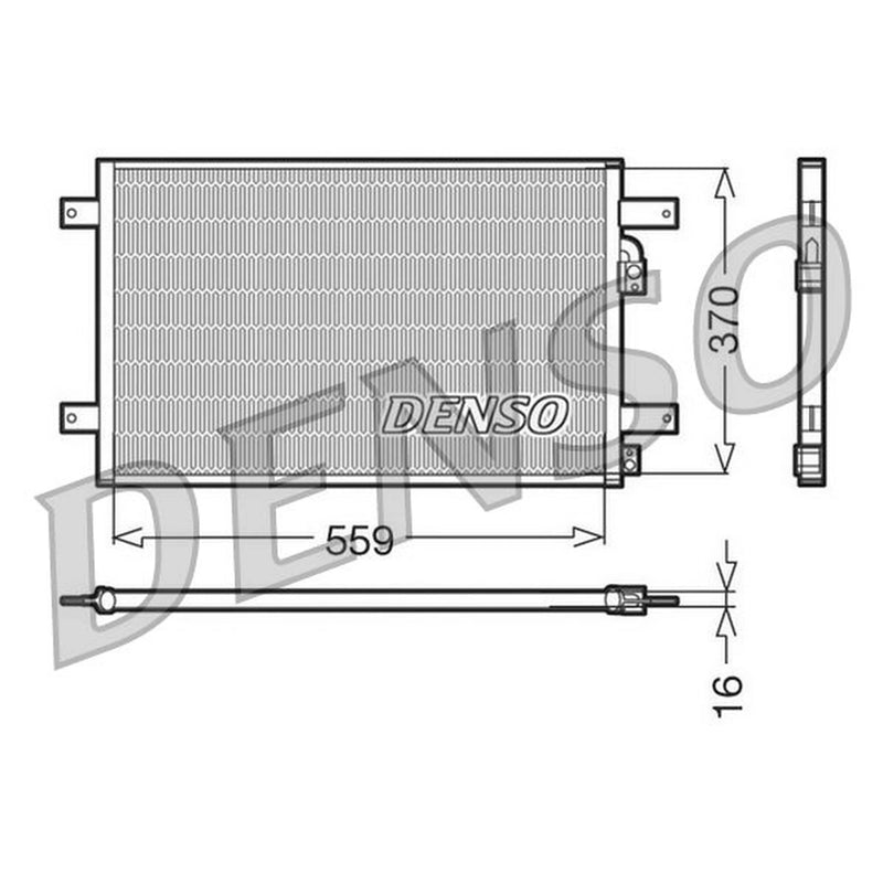 Denso Air Conditioning Condenser fits Ford Galaxy I 1995-2006 1.9 2.0 2.3 2.8