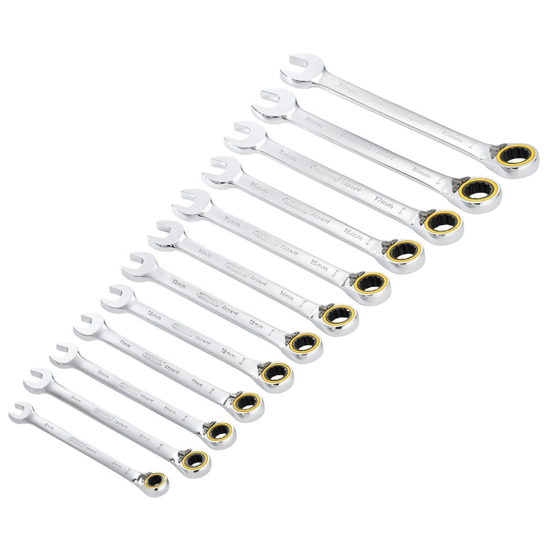Draper Expert HI-TORQ® Metric Reversible Ratchet Combination Spanner Set (12 - image 1