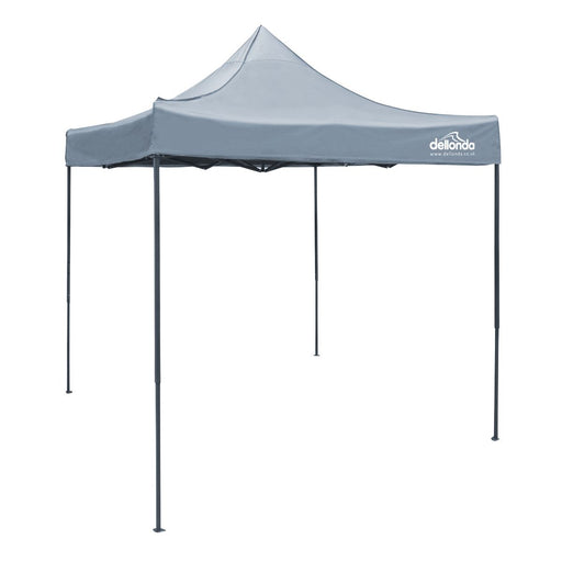 Dellonda 2x2m Pop-Up Gazebo Heavy Duty Carry Bag Rope Stakes & Weight Grey Dellonda - Dynamic Drive