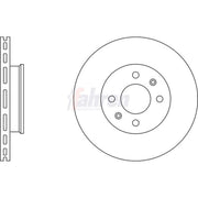 Fahren 2 x Vented Brake Discs fits Hyundai Getz 2002-2010 1.1 1.3 1.4 1.5 1.6