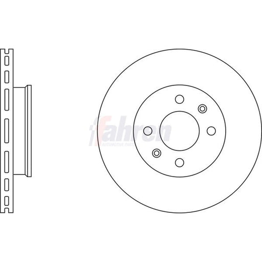 Fahren 2 x Vented Brake Discs fits Hyundai Getz 2002-2010 1.1 1.3 1.4 1.5 1.6