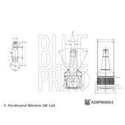 Blue Print Ball Joint Lower fits Land Rover Defender Pick Up 2007-2016 2.2 2.4