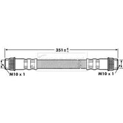 Borg & Beck Brake Hydraulic Hose Line Rear Right BBH7179