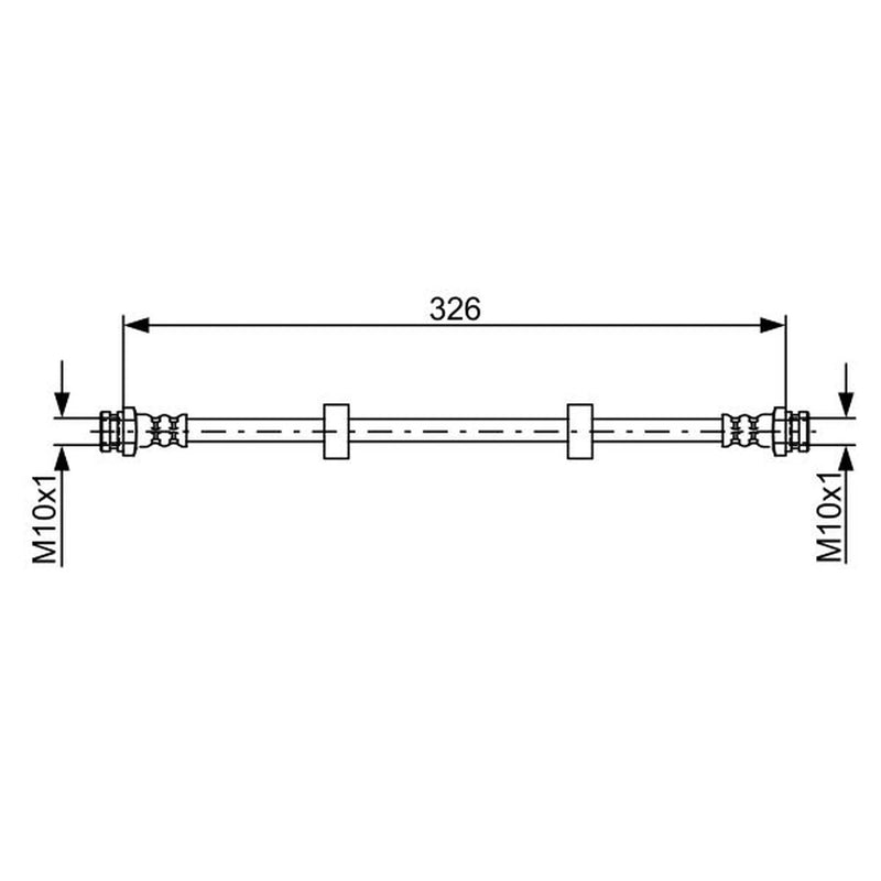 Bosch Brake Hydraulic Hose Line Rear fits Mazda MPV 1999-2006 2.0 2.3 2.5 3.0