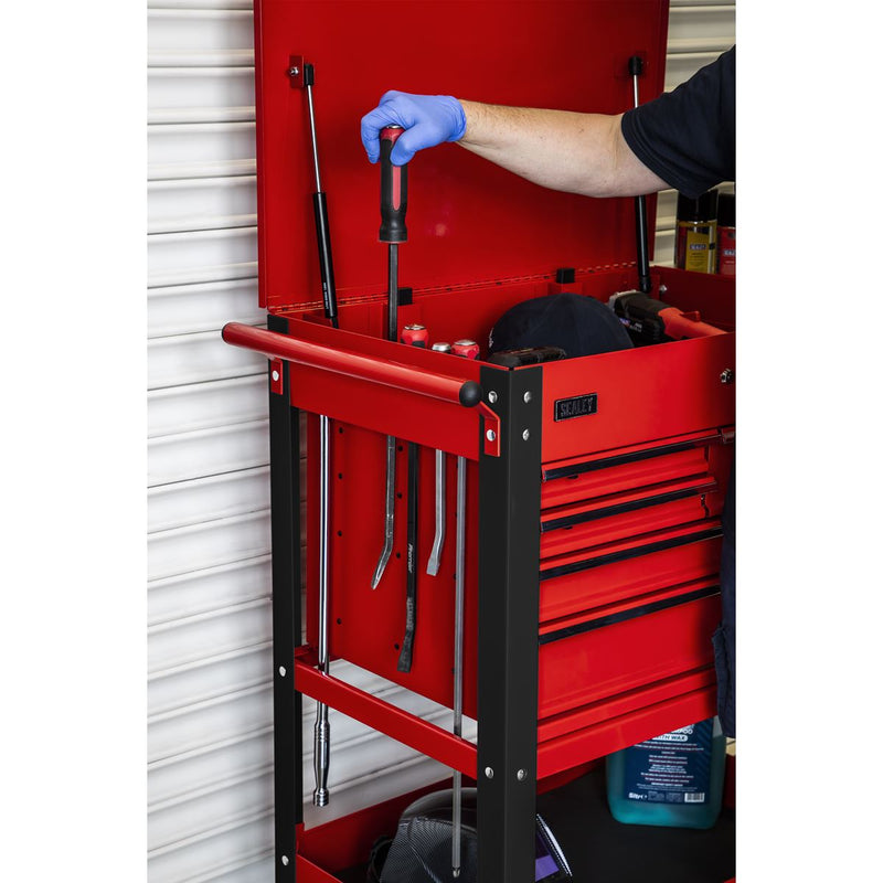 Superline PRO Heavy-Duty Mobile Tool & Parts Trolley 5 Drawers & Lockable Top Superline Pro - Dynamic Drive