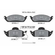Textar Front Brake Pad Set 2319303