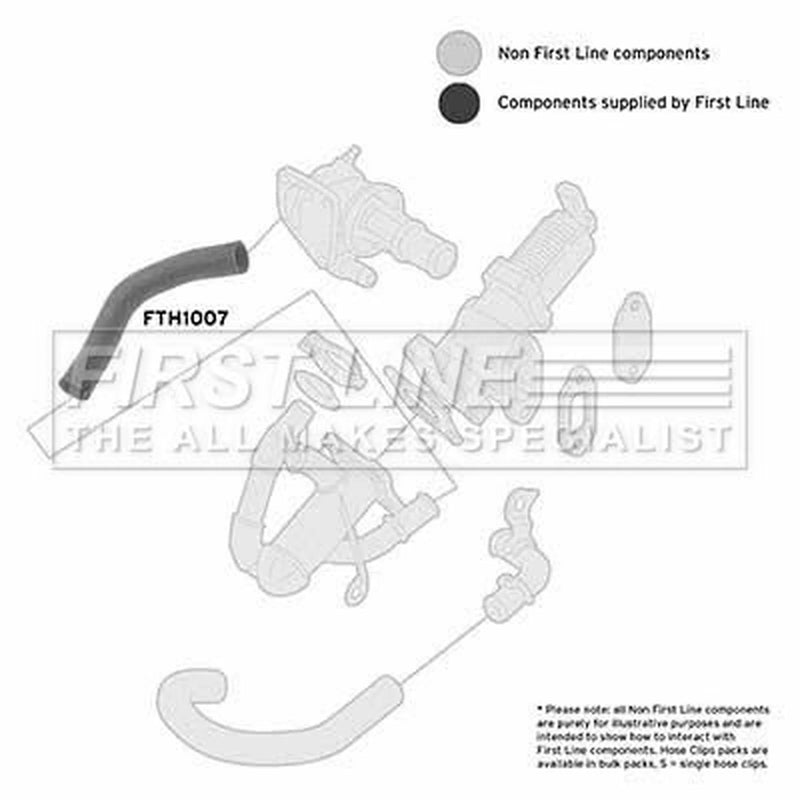 First Line Intercooler Turbo Charge Air Hose fits Fiat Grande Punto 2005-2013