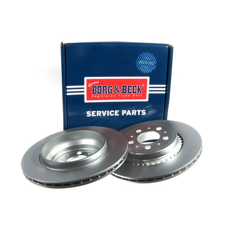 Borg & Beck Rear Brake Vented Discs & Pads fits Volvo XC90 I 2002-2014 2.5 3.2