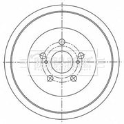 Borg & Beck Brake Drum Assembly Rear BBR7276