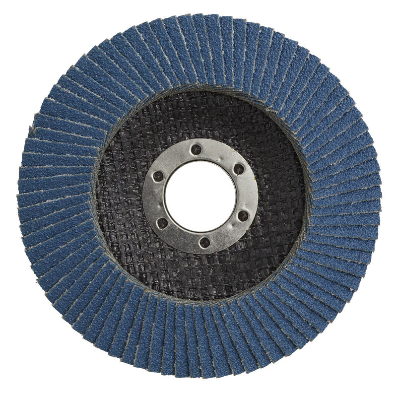 Sealey 115mm Zirconium Flap Discs 40Grit 22mm Bore - Pack of 10 FD1154010 Sealey - Dynamic Drive