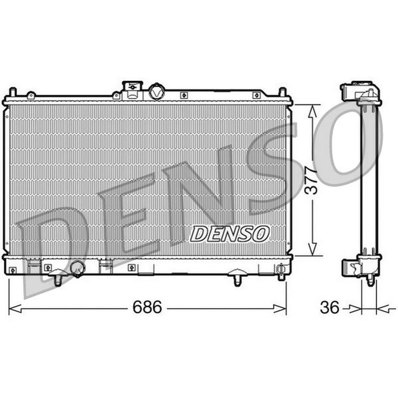 Denso Engine Radiator fits Mitsubishi Lancer 1998 on