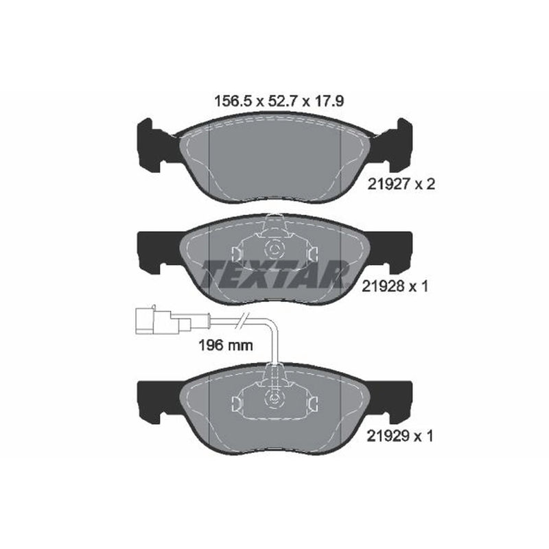 Textar Front Brake Pad Set 2192701