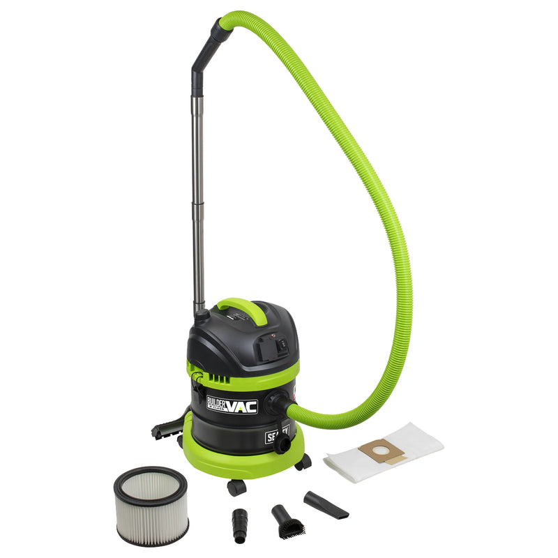 Sealey BuilderVac® Wet & Dry Vacuum Cleaner 15L 1400W