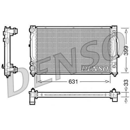Denso Engine Radiator fits Audi A4 B5 1994-2001 1.6 1.8 1.9