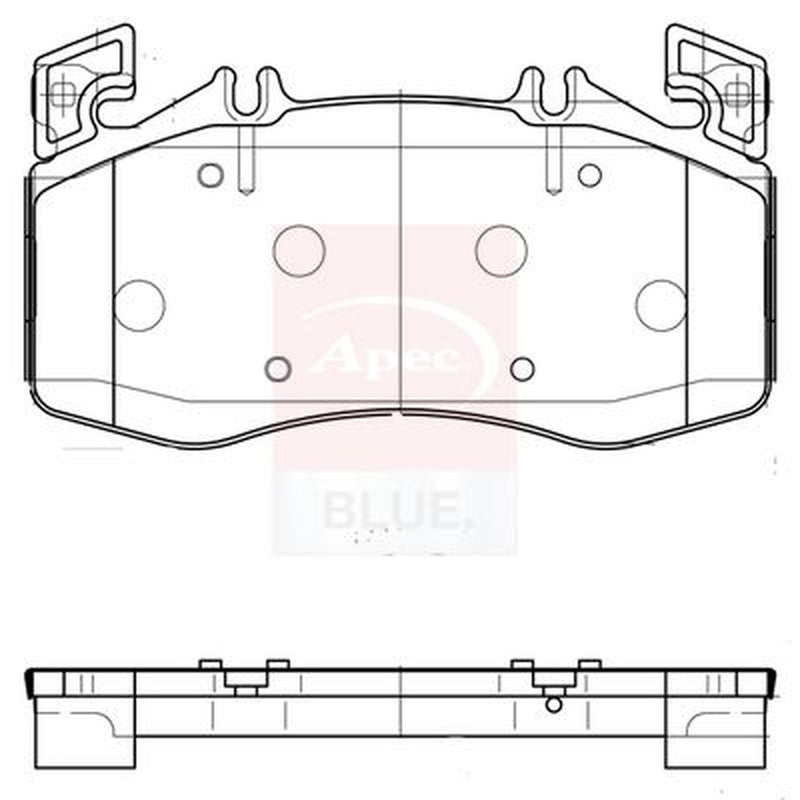 Apec Front Brake Pad Set fits Mercedes-Benz A-Class 2019 on 177.054