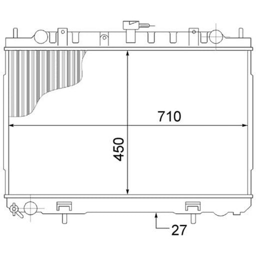 Mahle Engine Radiator fits Nissan X-Trail I 2001-2013 2.2