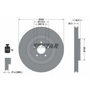 Textar 2 x Vented Front Brake Discs 92123603-x2