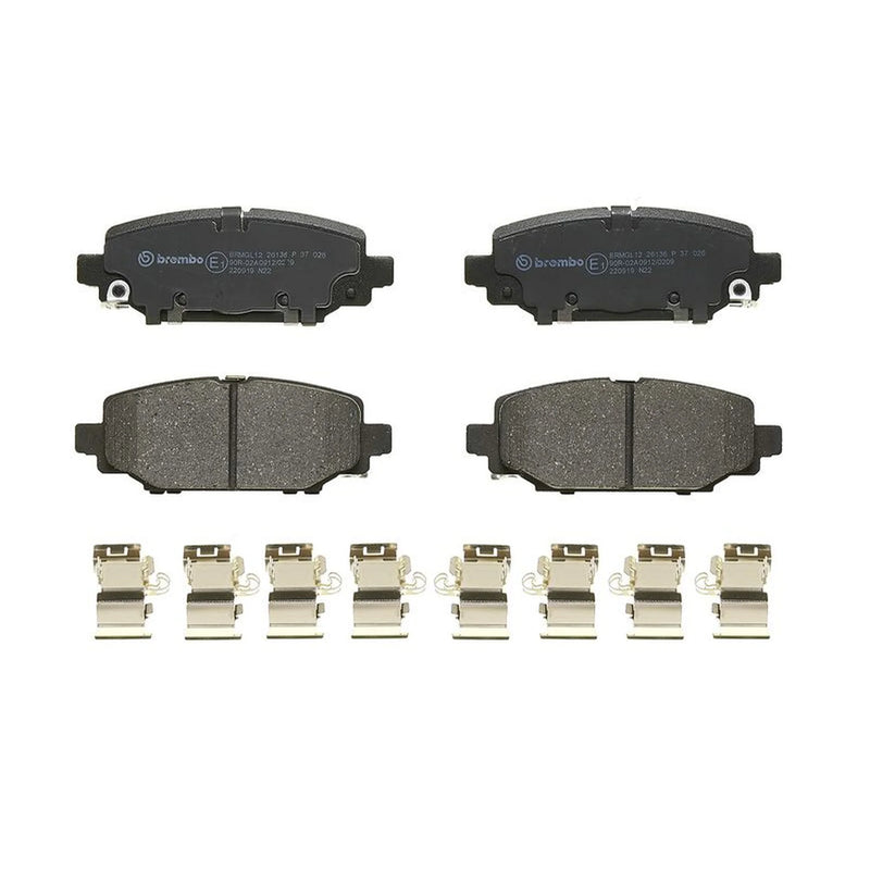 Brembo 4 x Rear Brake Pad Set fits Jeep Wrangler IV 2017 on 2.0 2.2