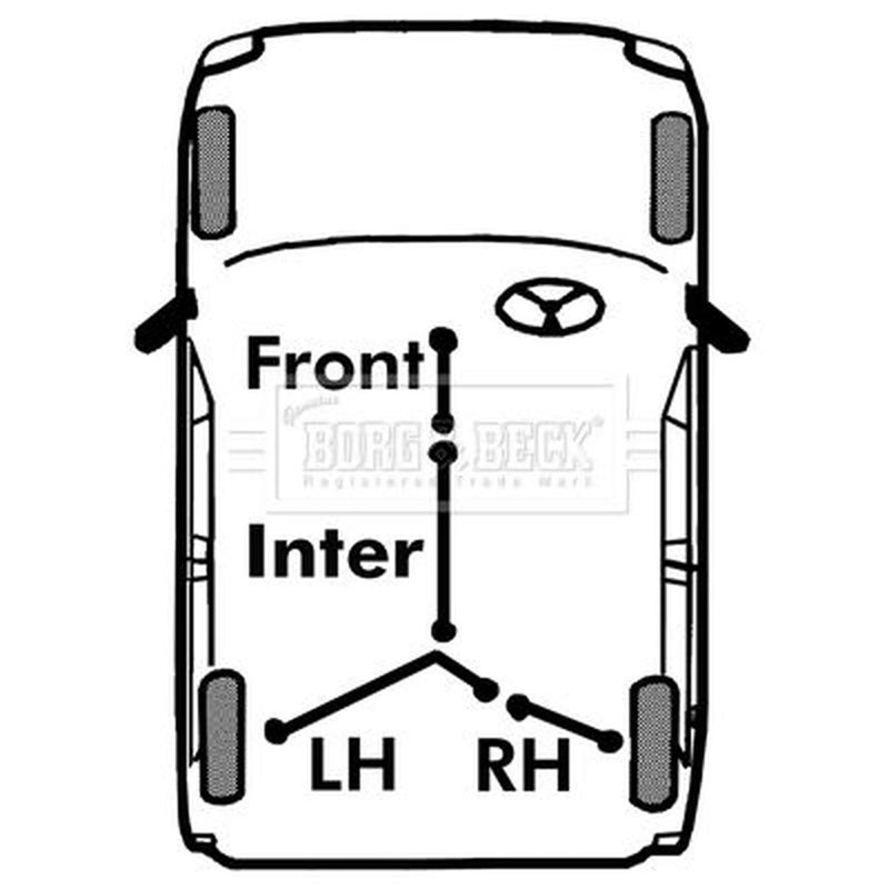 Borg & Beck Handbrake Cable Right Rear BKB3449
