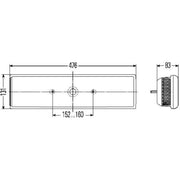 Hella Tail Light / Lamp R5W Left