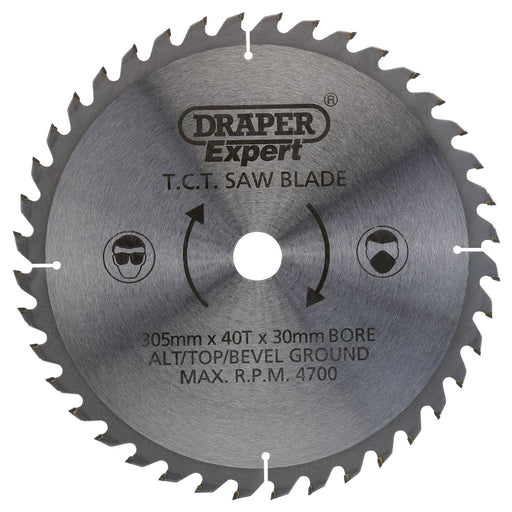 Draper TCT Saw Blade, 305 x 30mm, 40T 38150 Draper - Dynamic Drive