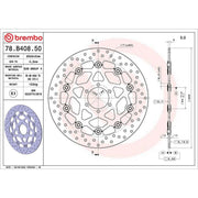Brembo 2 x Front Floating Brake Disc Brake Discs 78B40850