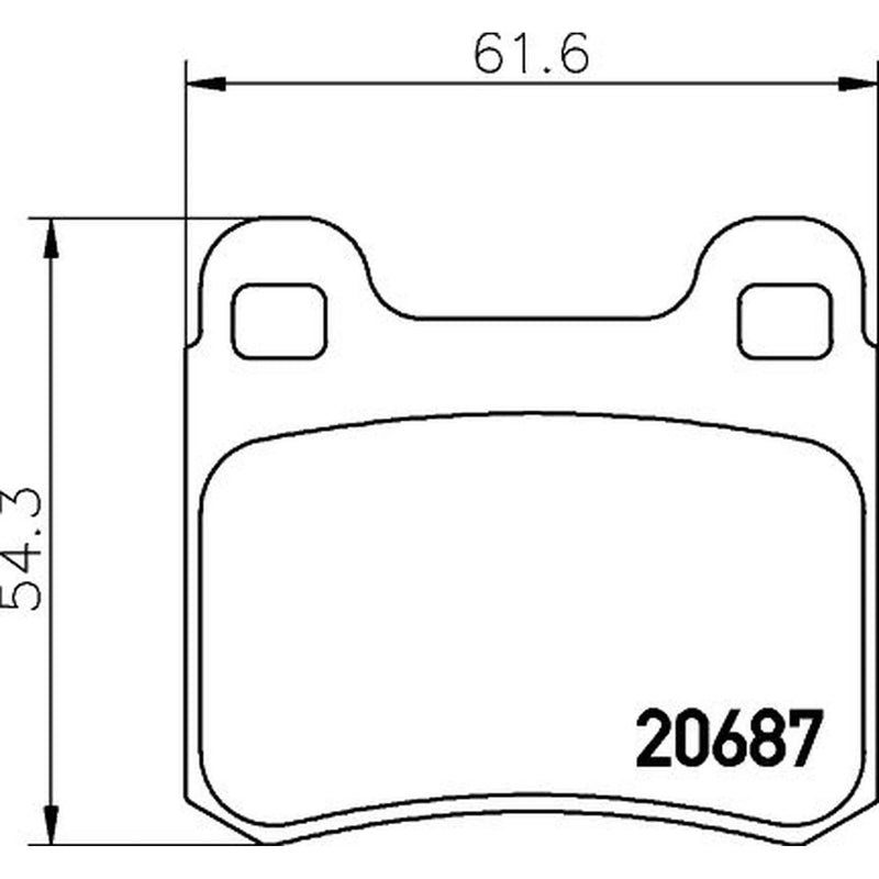 DON Rear Brake Pad Set fits Mercedes-Benz 124 1984-1993