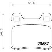Mintex Rear Brake Discs & Pads fits Mercedes-Benz C-Class 1994-2000 202.028