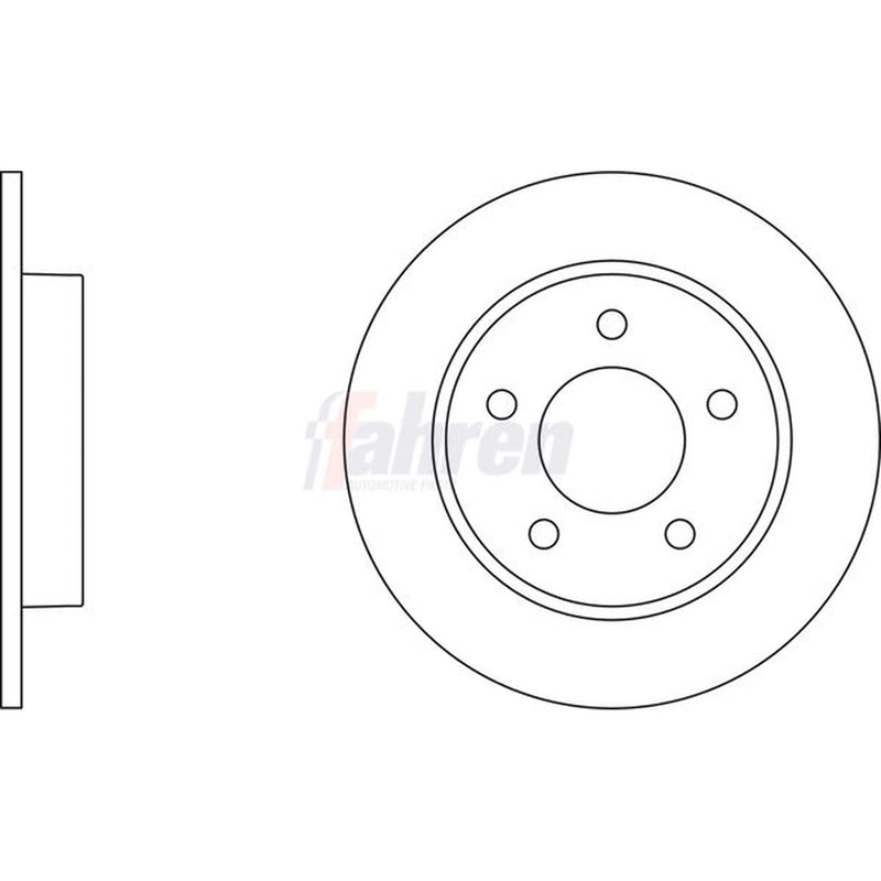 Fahren Front Vented & Rear Vented Brake Discs & Pads fits Mazda 3 2008-2014 1.6