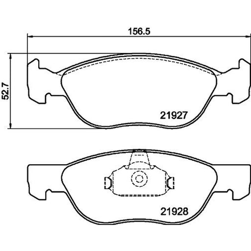 Mintex Front Brake Pad Set fits Fiat Punto 1996-2012 1.3 1.4 1.9 188.237