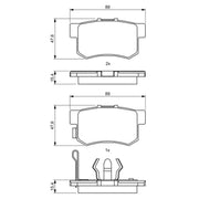 Bosch Front & Rear Pads fits Honda Accord VIII 2008-2015 2.0 2.2 2.4