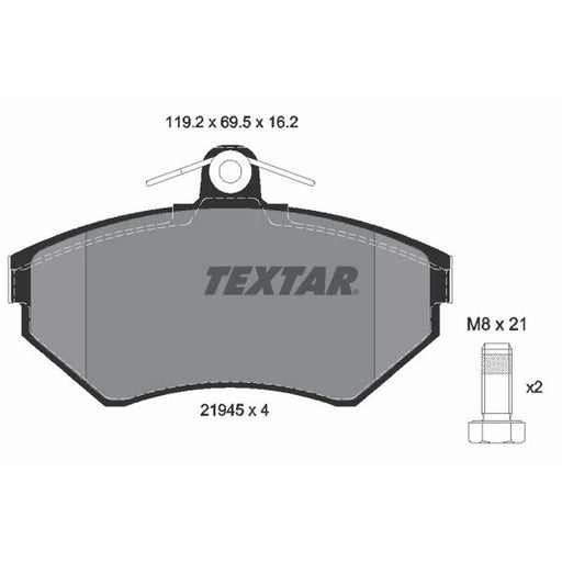 Textar Front Brake Pad Set 2194502