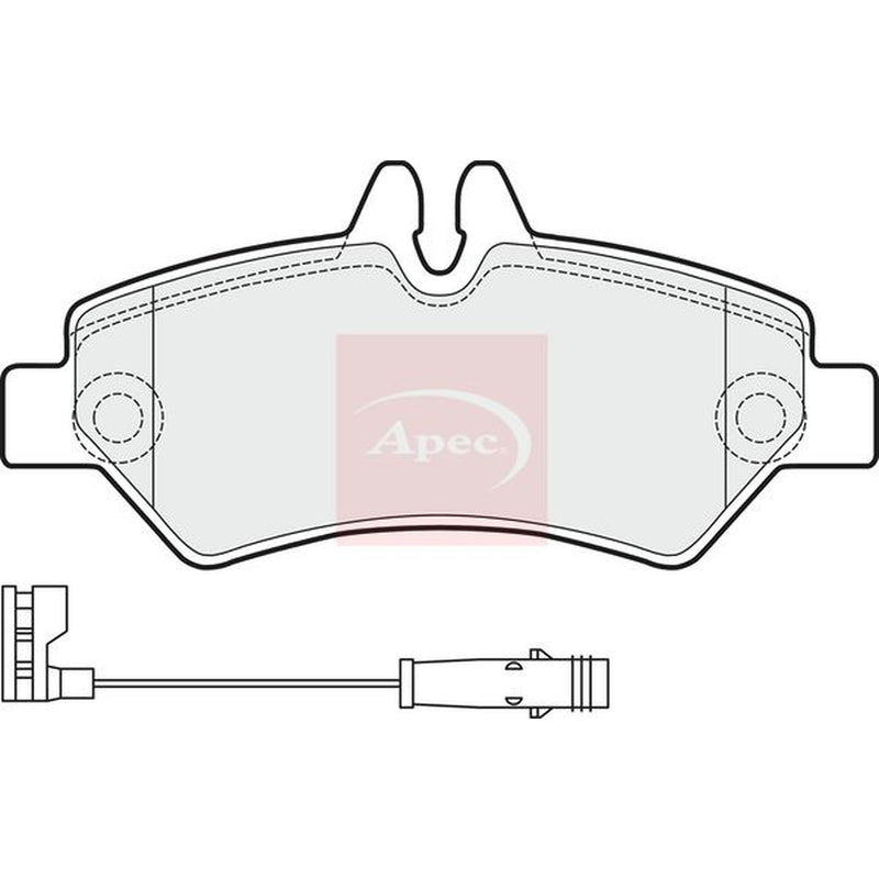 Apec Rear Brake Pad Set fits Mercedes-Benz Sprinter 3,5-T 2006-2018