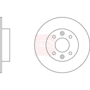 Apec Front Brake Solid Discs & Pads fits Renault Super 5 Hatchback 1987-1989 1.2